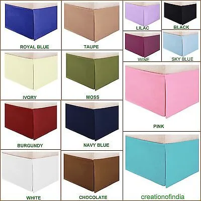 23" Inches Drop Bed Skirt Solid Sky Blue Egyptian Cotton 1000TC
