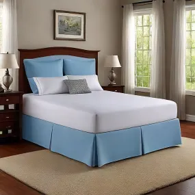 23" Inches Drop Bed Skirt Solid Sky Blue Egyptian Cotton 1000TC
