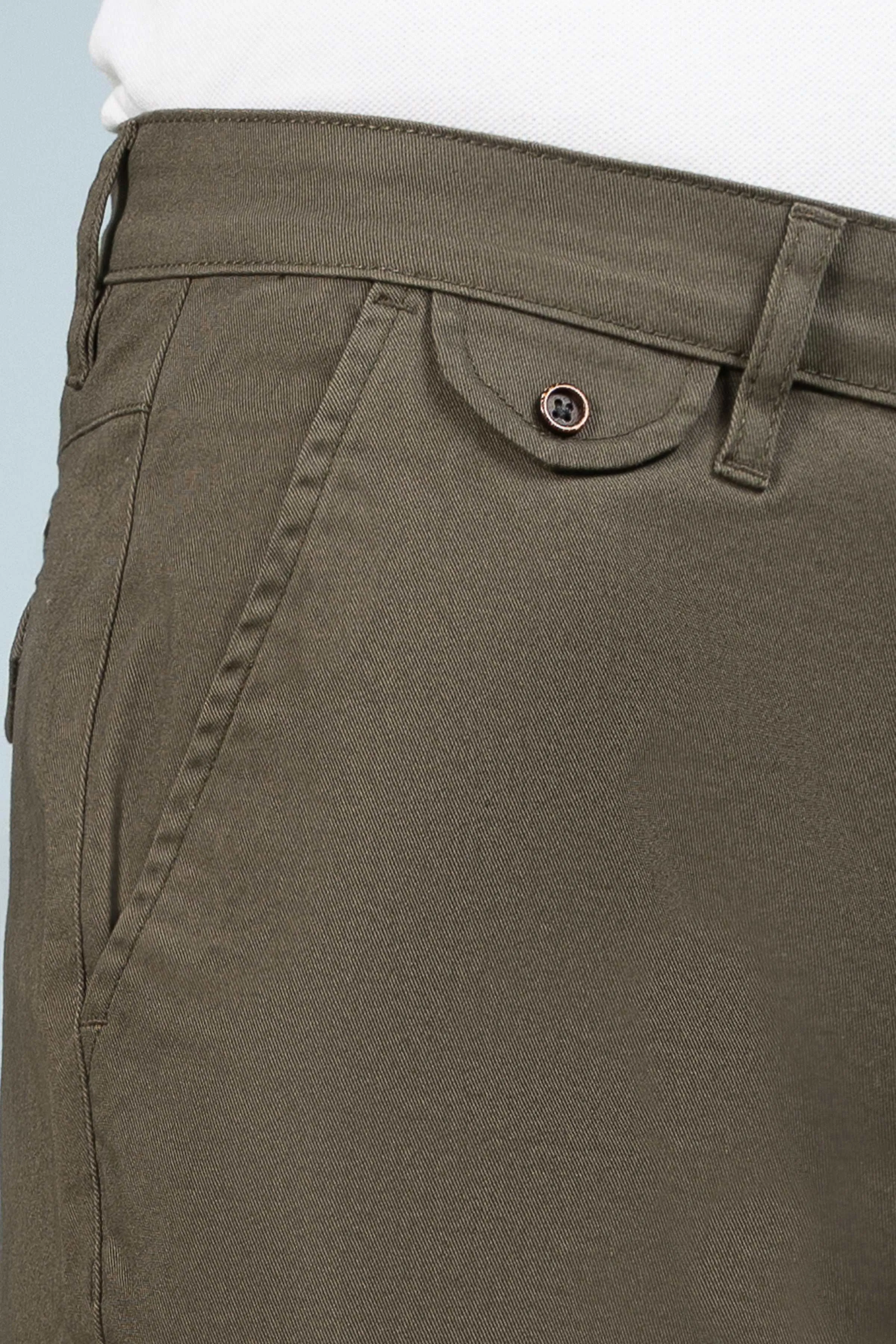 CROSS POCKET CASUAL PANT OLIVE