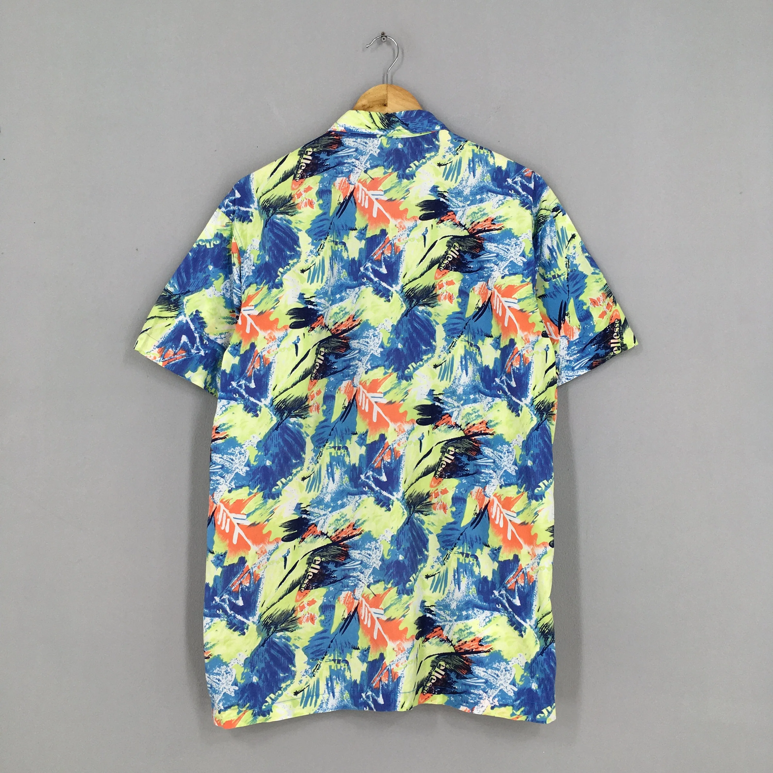Ellesse Hawaiian Aloha Beach Wear Shirts Medium