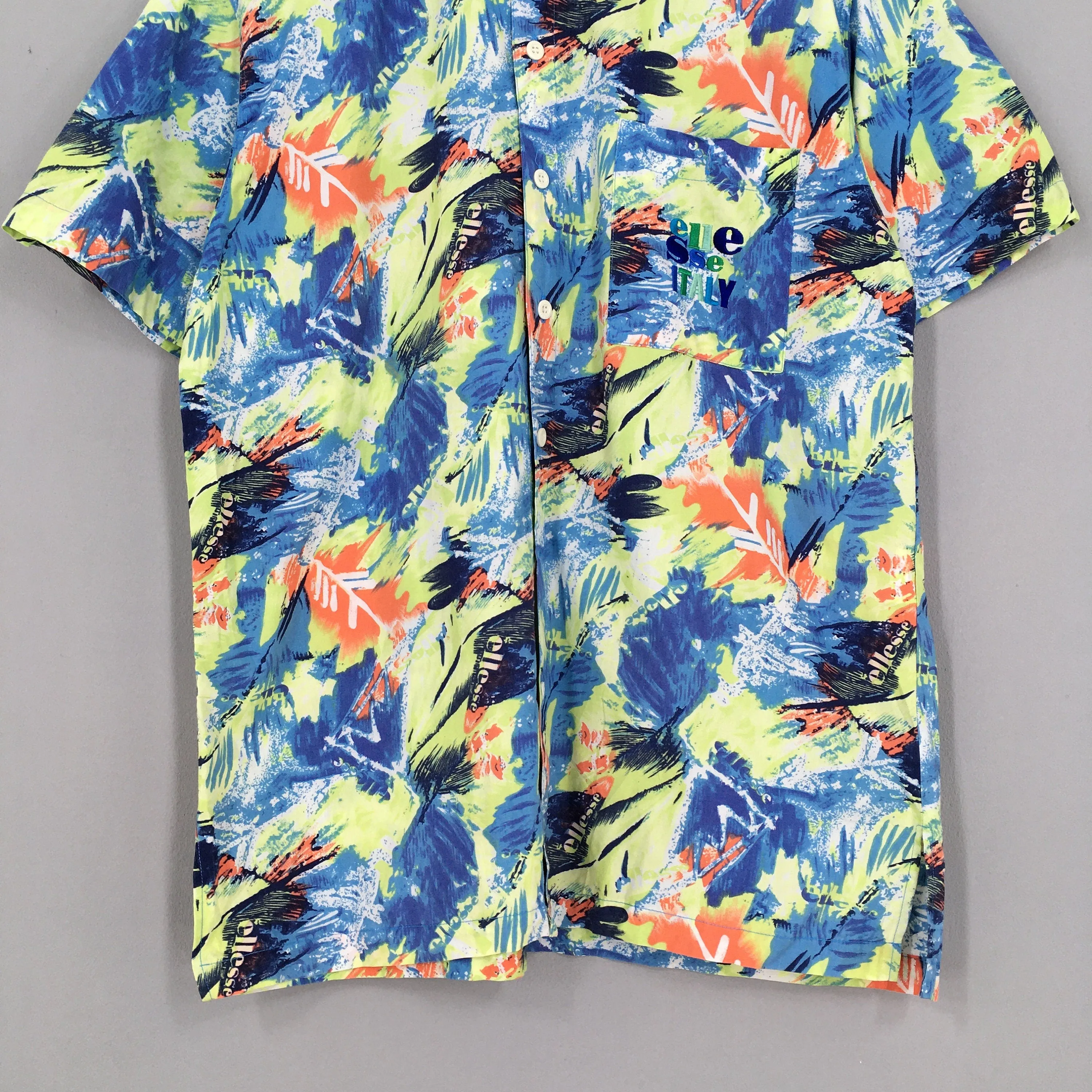 Ellesse Hawaiian Aloha Beach Wear Shirts Medium