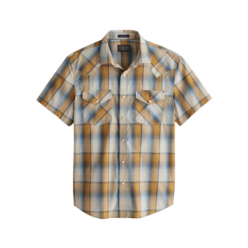 Frontier Shirt Blue/Bronze Plaid