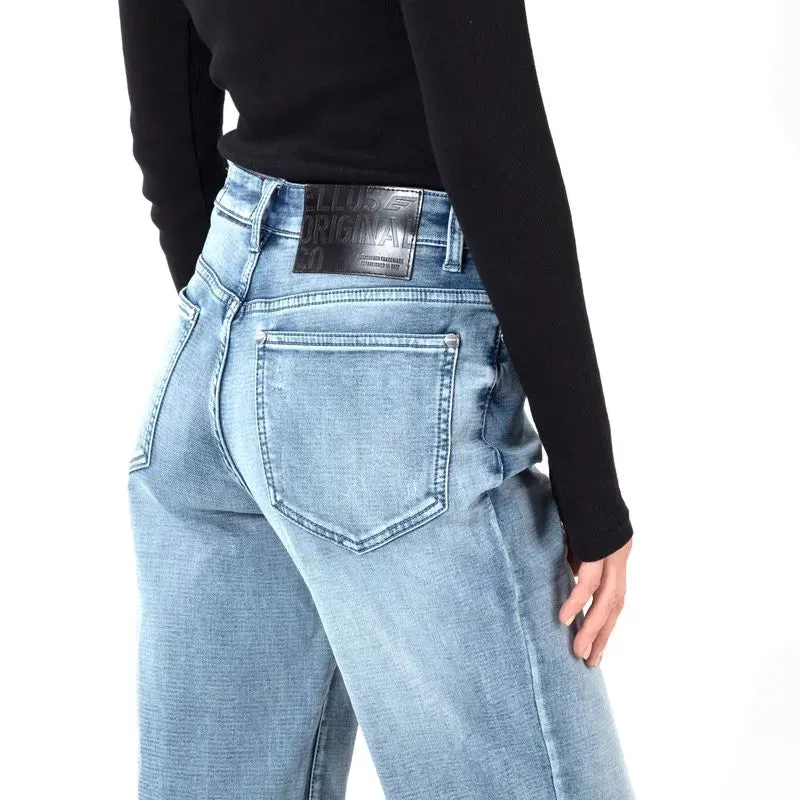 Jeans Mujer Baggy Tiro Ultra Alto Med Blue
