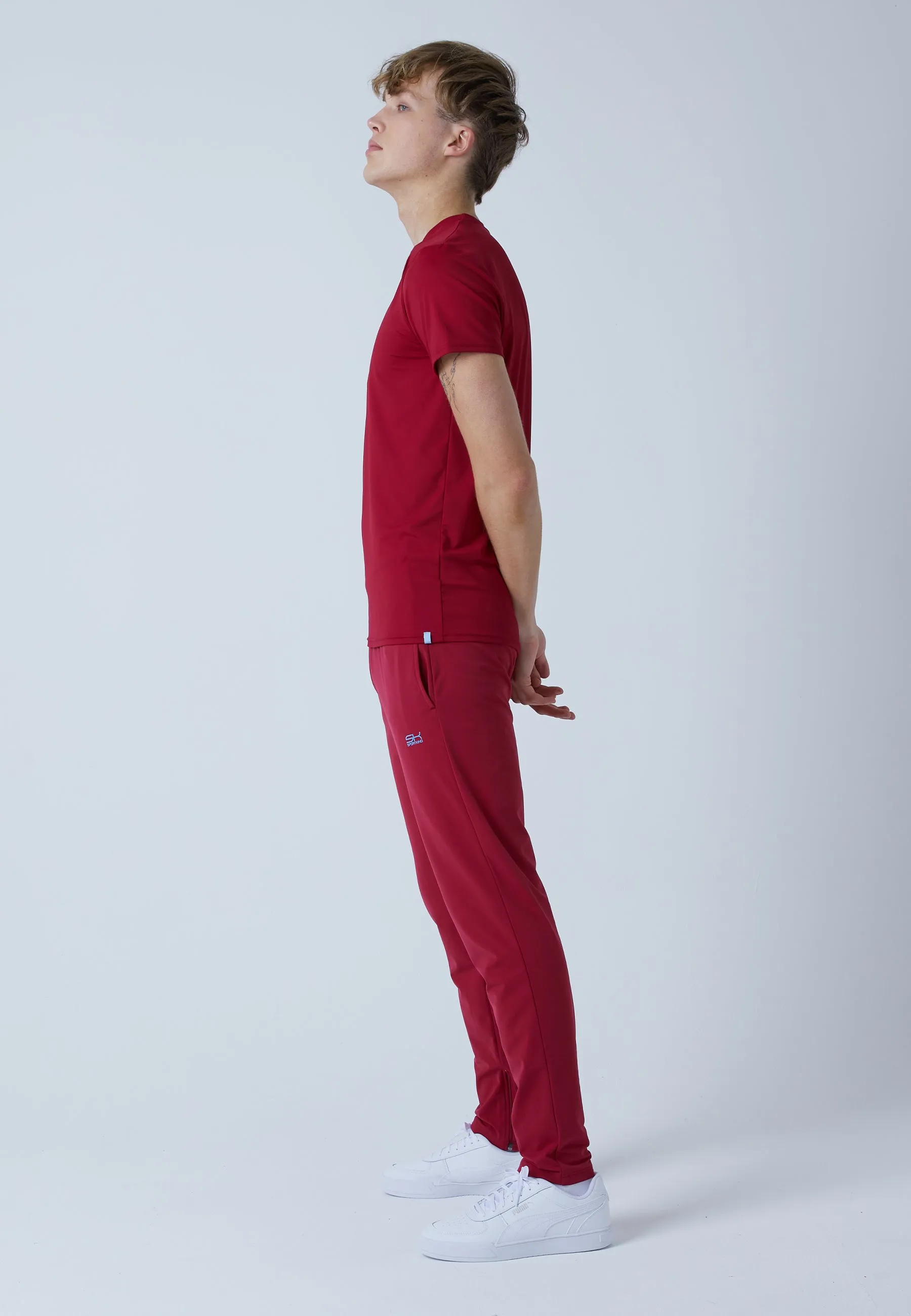 Tracksuit bottoms narrow, bordeaux red